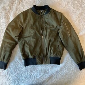 Army green bomber jacket, size S.